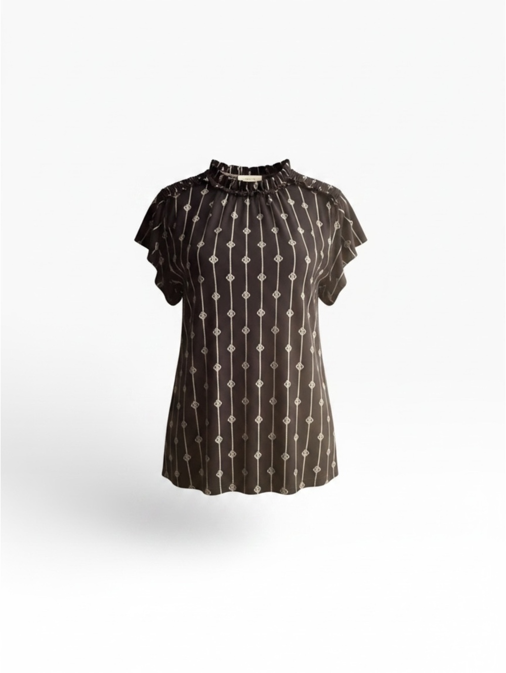 Liz Claiborne Women's Black Patterned Blouse Size 2X